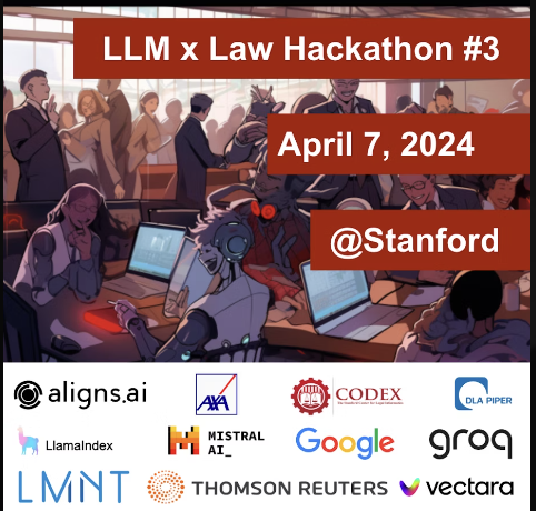 @GroqIncis a sponsor of the LLM x Law Hackathon at <a href="/Stanford/">Stanford University</a> on April 7. If you're planning on building on Groq at the event, please reach out. We're happy to help. Hope to see many in our developer community there! hubs.la/Q02r3VtX0