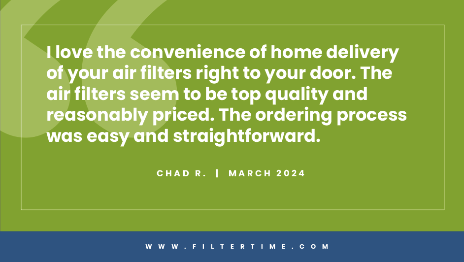 We obsess about customer service. That's why we love when our customers provide us 5-star feedback. Be like Chad and experience the convenience of having filters delivered straight to your home. hubs.ly/Q02qs82x0. #CustomerSatisfaction #AirFilterSubscription
