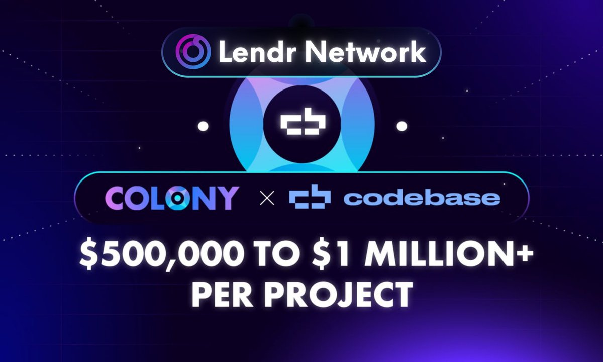 @lendrnetwork will be working with @Colonylab and @Avax Codebase accelerator to secure $500,000 to $1 Million+ in additional funding! Our goal is to make Lendr the leading provider of fully decentralized #RWA tokens and make every asset class globally accessible in Web3!