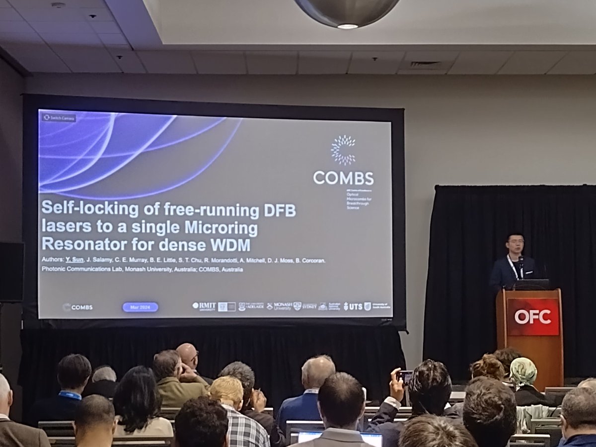 Bill_Corcoran (@bill_corcoran) on Twitter photo Yonghang did a great job of presenting his top-scored paper at OFC this morning to a packed room. A great first presentation at an international conference for him. #OFC <a href="/COMBSCentre/">Centre in Optical Microcombs for Breakthrough Sci</a> <a href="/monashengineers/">Monash Engineering</a> Yonghang did a great job of presenting his top-scored paper at OFC this morning to a packed room. A great first presentation at an international conference for him. #OFC <a href="/COMBSCentre/">Centre in Optical Microcombs for Breakthrough Sci</a> <a href="/monashengineers/">Monash Engineering</a>