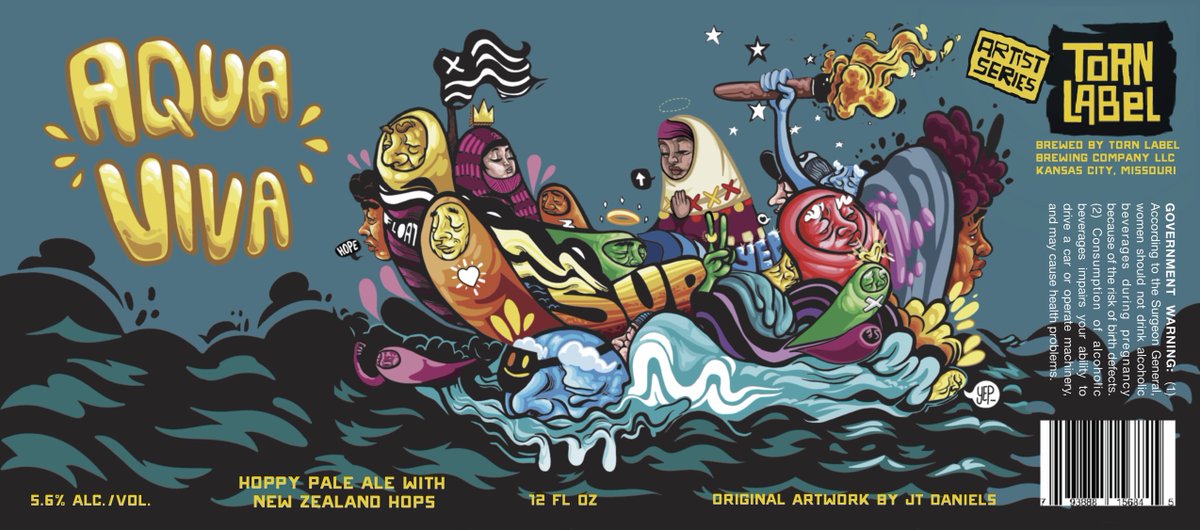 Torn Label BrewCo (@tornlabelkc) on Twitter photo We're honored to be collaborating with acclaimed artist <a href="/jtdaniels_art/">JT Daniels</a> for our latest release! Aqua Viva, featuring JT's original artwork, is a Pale Ale with New Zealand hops. Try the beer and come check out his art next week - we release it April First Friday! We're honored to be collaborating with acclaimed artist <a href="/jtdaniels_art/">JT Daniels</a> for our latest release! Aqua Viva, featuring JT's original artwork, is a Pale Ale with New Zealand hops. Try the beer and come check out his art next week - we release it April First Friday!