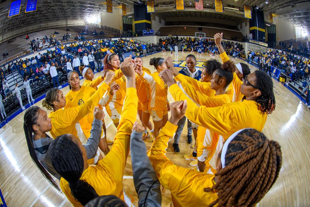 For the seventh time in the past eight years, #CAAHoops will be represented in the Super 16 of the @WomensNIT. @LadyAggieBall is the last team standing, hosting another postseason game at Corbett tonight!