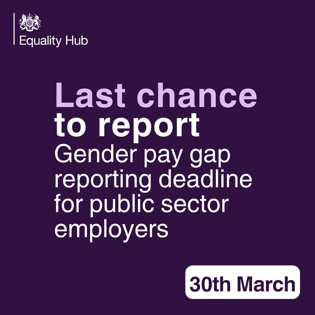 ⏰ LAST CHANCE - REPORT BY 23:59 TODAY It’s the final day for businesses with 250+ employees to report gender pay gap data for the 2023 snapshot. Report now ➡️ gov.uk/government/pub…