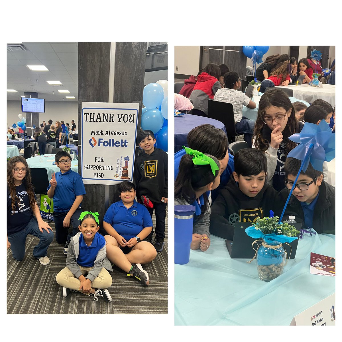 Thank @follet for supporting our Battle of the Bluebonnets. @YISDLibServices @DelValleES_YISD