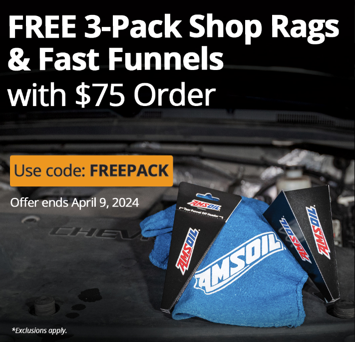 Make your NEXT oil change slick! 

For a limited time...

Get 3 Free Shop Rags and Fast Funnels with your order of $75 or more. 

🔵 Use the code at checkout: FREEPACK

Stock Up Here 👉 bit.ly/43GTMKP