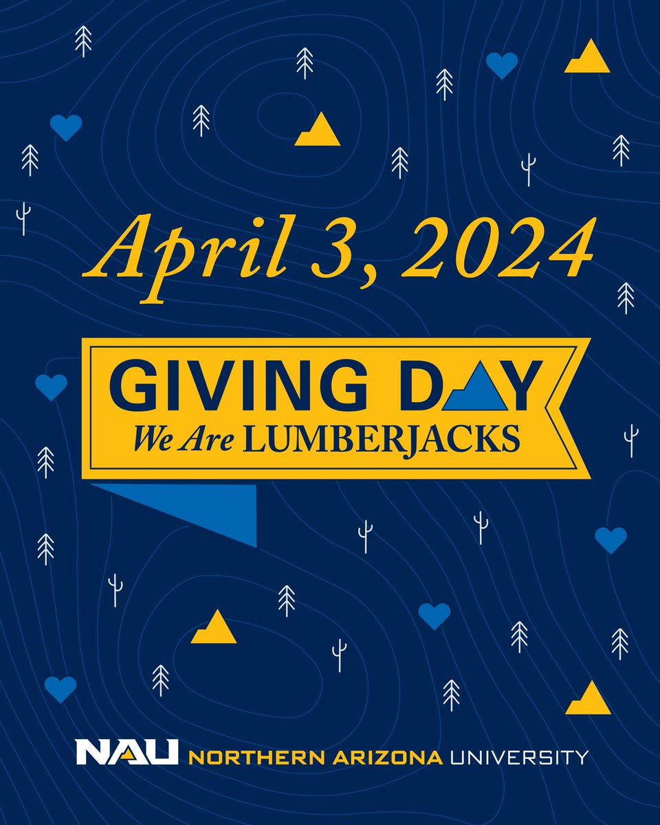Next week will give you a reason to look forward to a Wednesday! Wednesday, April 3rd is Giving Day for NAU. A day where scholarships are funded, research projects are funded, and so much more! NAU Giving Day 2024 (foundationnau.org) check out the website for more info!