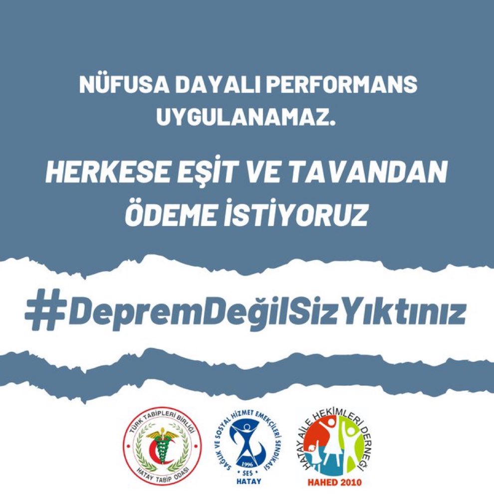 Depremden geriye kalan Aile hekimi ve çalışanlarını da siz yıktınız <a href="/saglikbakanligi/">T.C. Sağlık Bakanlığı</a> <a href="/drfahrettinkoca/">Dr. Fahrettin Koca</a> <a href="/halksagligigm/">Halk Sağlığı Genel Müdürlüğü</a> #depremdeğilsizyıktınız
