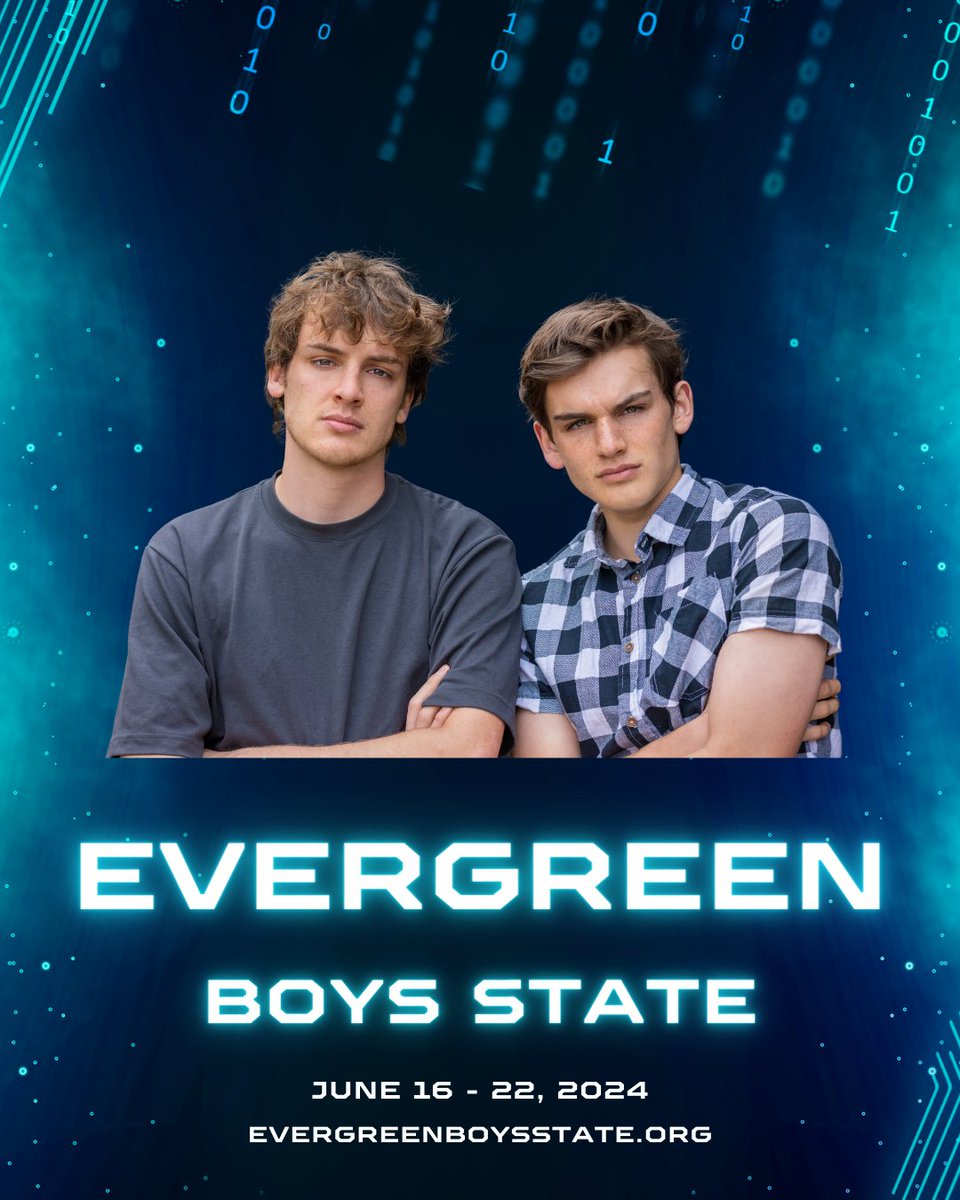 Evergreen Boys State is a leadership and citizenship conference for young men just finishing their Junior year of H.S. in June 2024. This week-long program provides a high energy, fast-paced, hands-on learning experience! If you are up for the challenge, apply now! #ebs2024