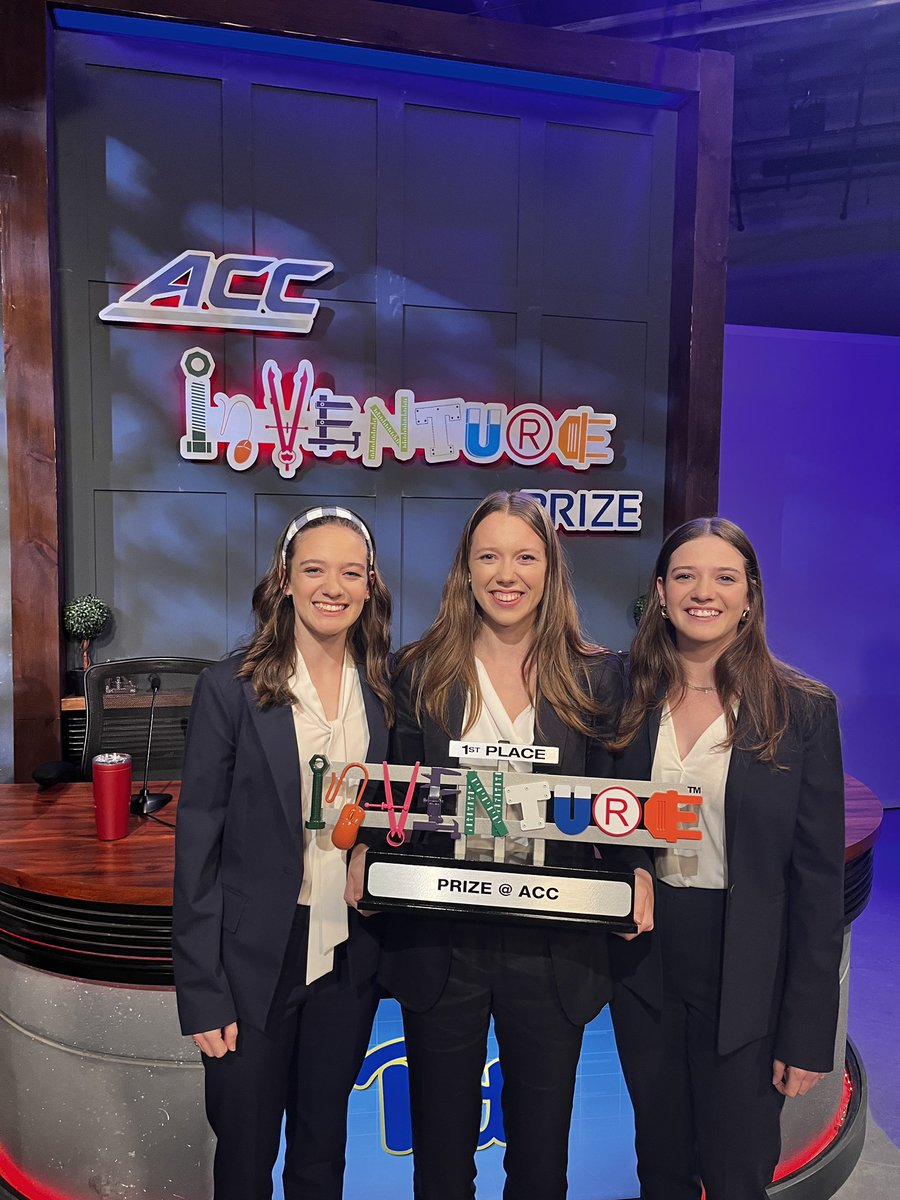 A team from Georgia Tech has won the @ACCInVenture Prize. NeuroChamp developed an innovative wearable headband for monitoring pediatric seizures without wearing bulky headgear. NeuroChamp was awarded $15,000 and plans to fund testing for FDA approval 💛🏆🐝 #WeCanDoThat