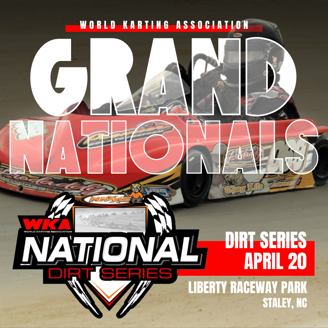 WKA National Dirt Series Grand Nationals - April 20 at Liberty Raceway Park Win a WKA Grand National Eagle! Online entry is open at raceselect.com/wka/2024. #WKA #SpeedwayDirt #GrandNationals