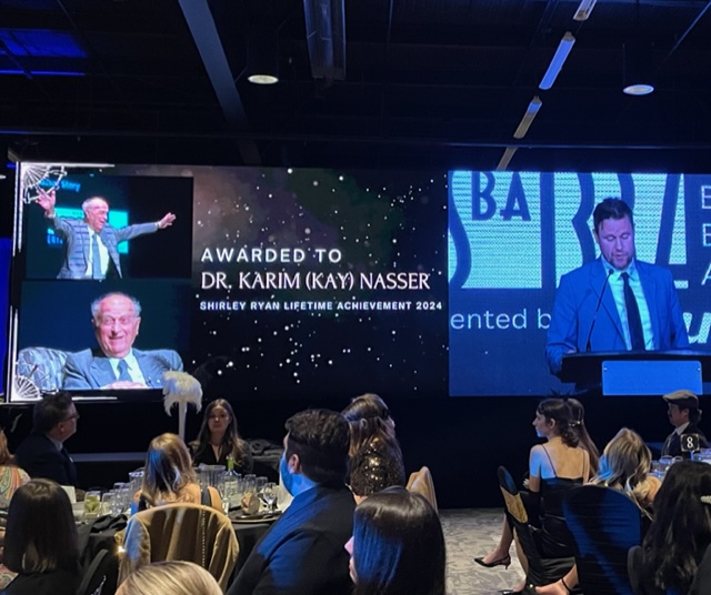 $NXE ’s VP Community, Adam Engdahl presented the 2024 Shirley Ryan Lifetime Achievement Award to Dr. Karim Nasser at the NSBA Business Builder Awards. His leadership as an educator, researcher, and investor has played a significant role in building a strong Saskatoon business