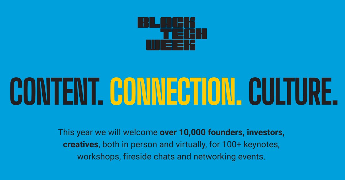 It's Year 3 of #BlackTechWeek powered by the team @lightshipfound. ⚡️ The years may change, but our goal remains the same: Connect entrepreneurs and technologists to game-changing resources, knowledge, investors, and most importantly – one another. Let's win together. 💪🏾 🏅