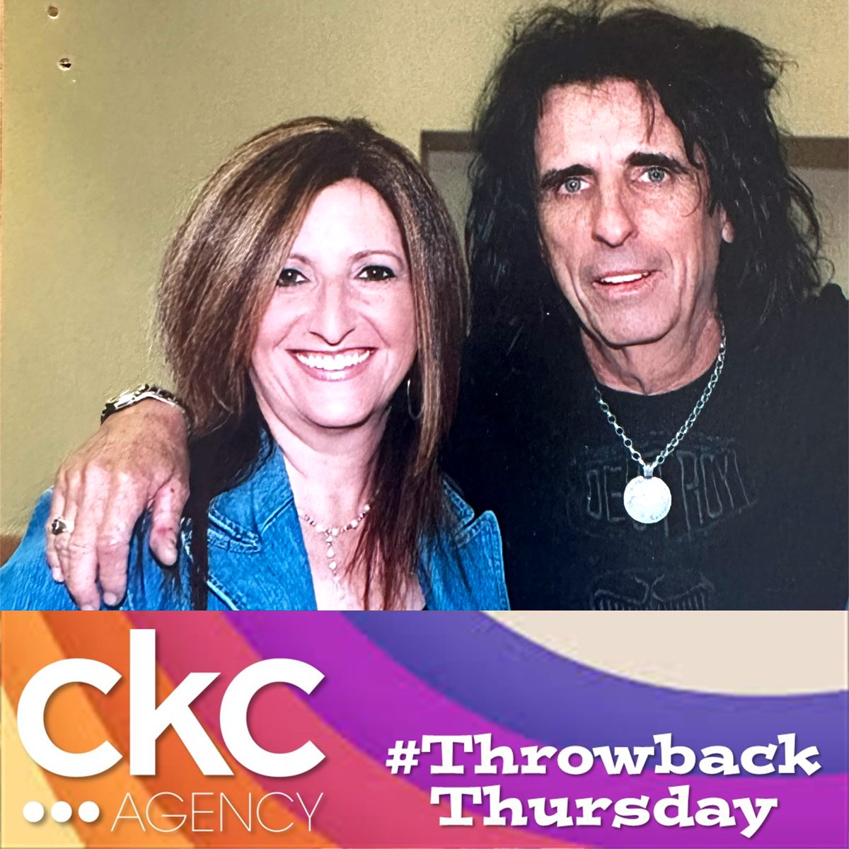 #ThrowbackThursday Great pic from the #CKCAgency archives! Alice Cooper (contrary to his song title) is totally “Mr. Nice Guy!”