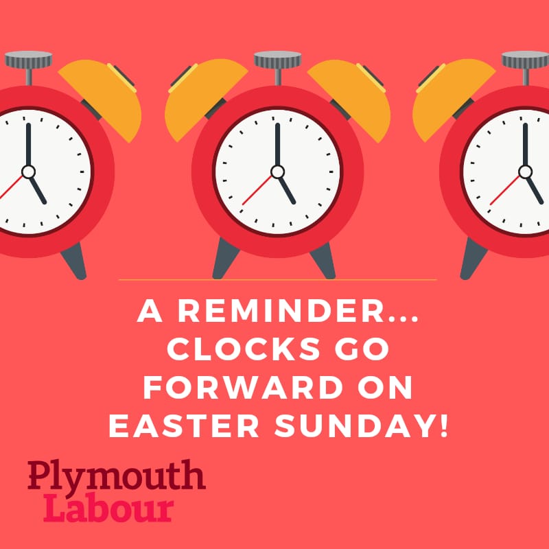 As the Easter weekend gets under way a reminder about putting your clocks forward an hour on Sunday 🐣 ⏰️