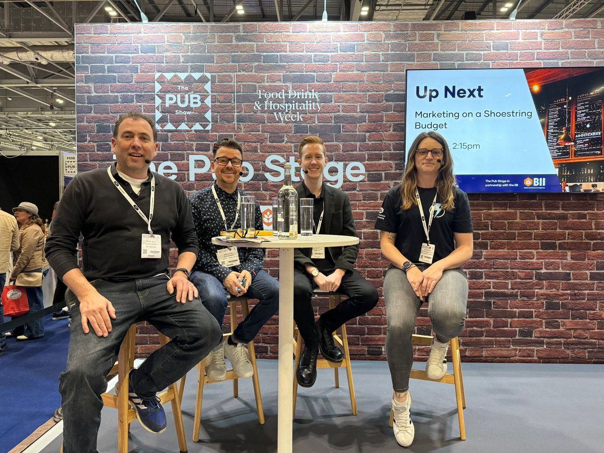 We had a fantastic time at this year's @PubShowUK talking about marketing for publicans alongside the great minds behind @useyourlocal and @GigRealm. Thank you to the @BIIandBIIAB for having us. It's amazing to see so many passionate people driving UK hospitality forward! #PUB24