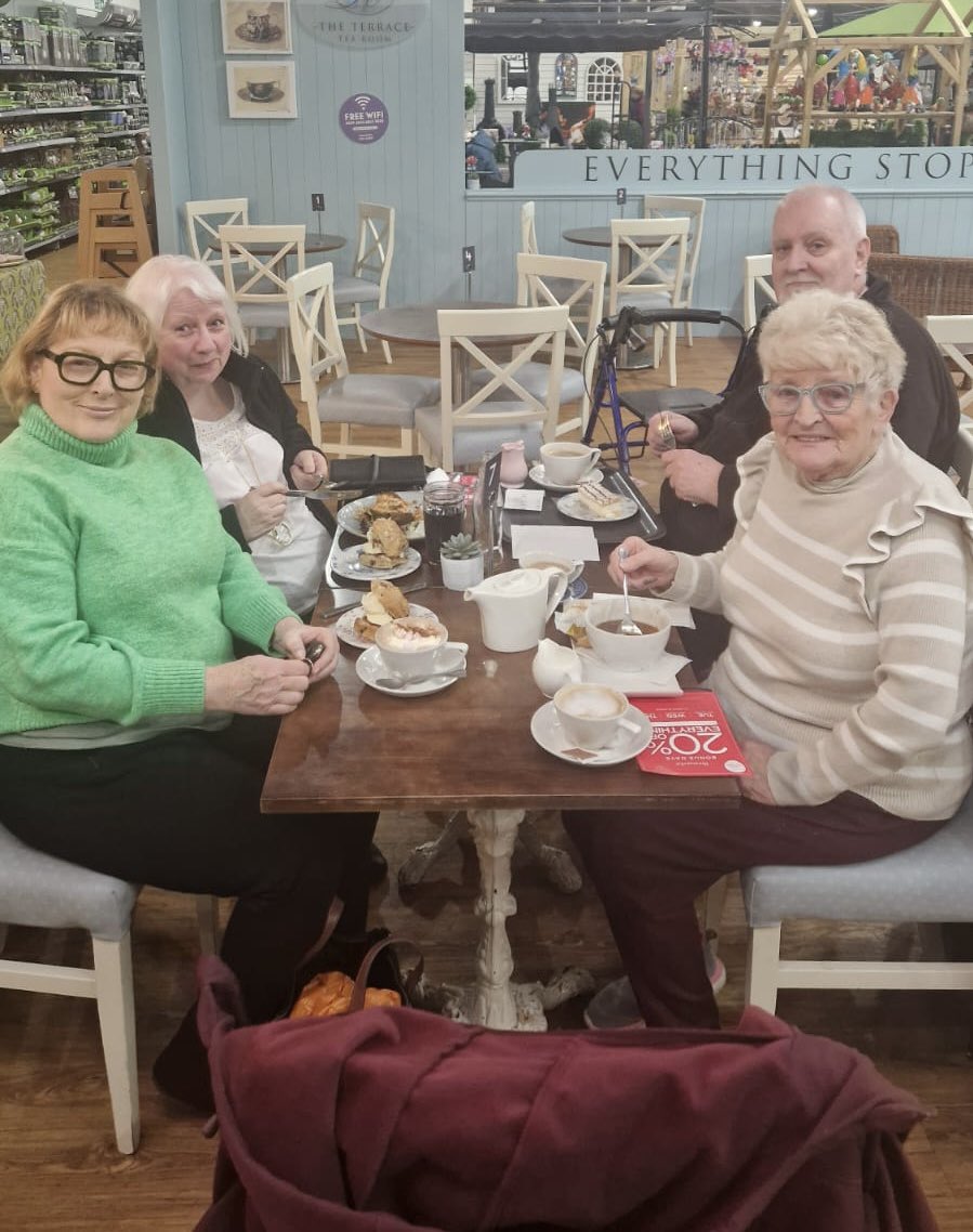 We went to Oswaldtwistle mills last week with our Chorley scheme a @placesforpeople scheme. We went shopping and we all bought something. We all had lunch together, what a Lovely day it was. Great.