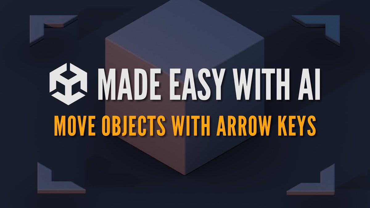 🎉 Excited to announce my first Unity tutorial: “Unity Made Easy With AI - Move Objects With Arrow Keys”! Learn how AI can assist in game development, interaction design, and more. Check it out! youtu.be/LJVIZQUuuV8?si… #unitytutorial #gamedev #ai