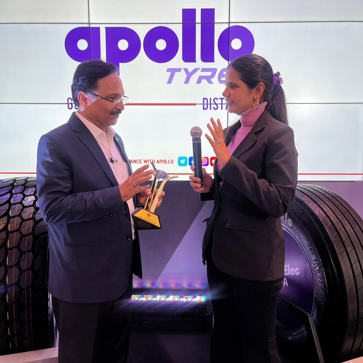 Celebrating excellence and peak performance, one award at a time! #ApolloCVAwards #ApolloTyres #GoTheDistance