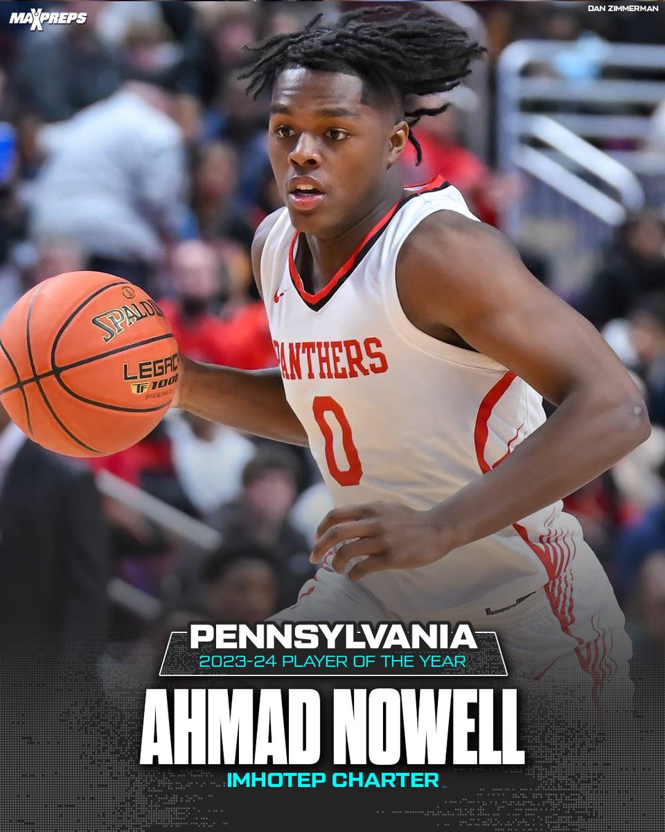 Ahmad Nowell of Imhotep Charter named 2023-24 Pennsylvania MaxPreps High School Boys Basketball Player of the Year. 🔥🏆 ✍️: maxpreps.com/news/cgBhDXDPh…