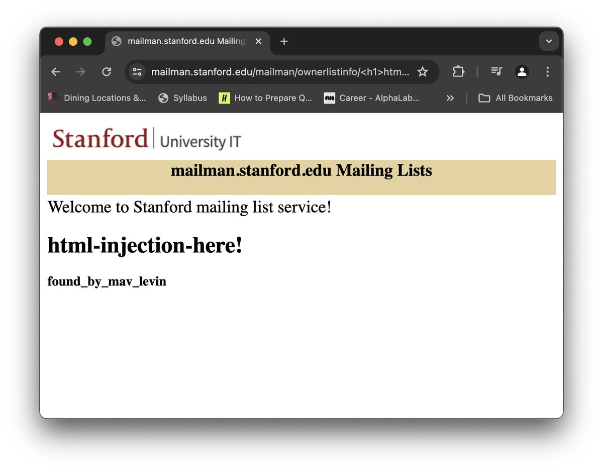 New blog post on html-injection in one of Stanford’s websites mavlevin.github.io/2024/03/26/Sta…