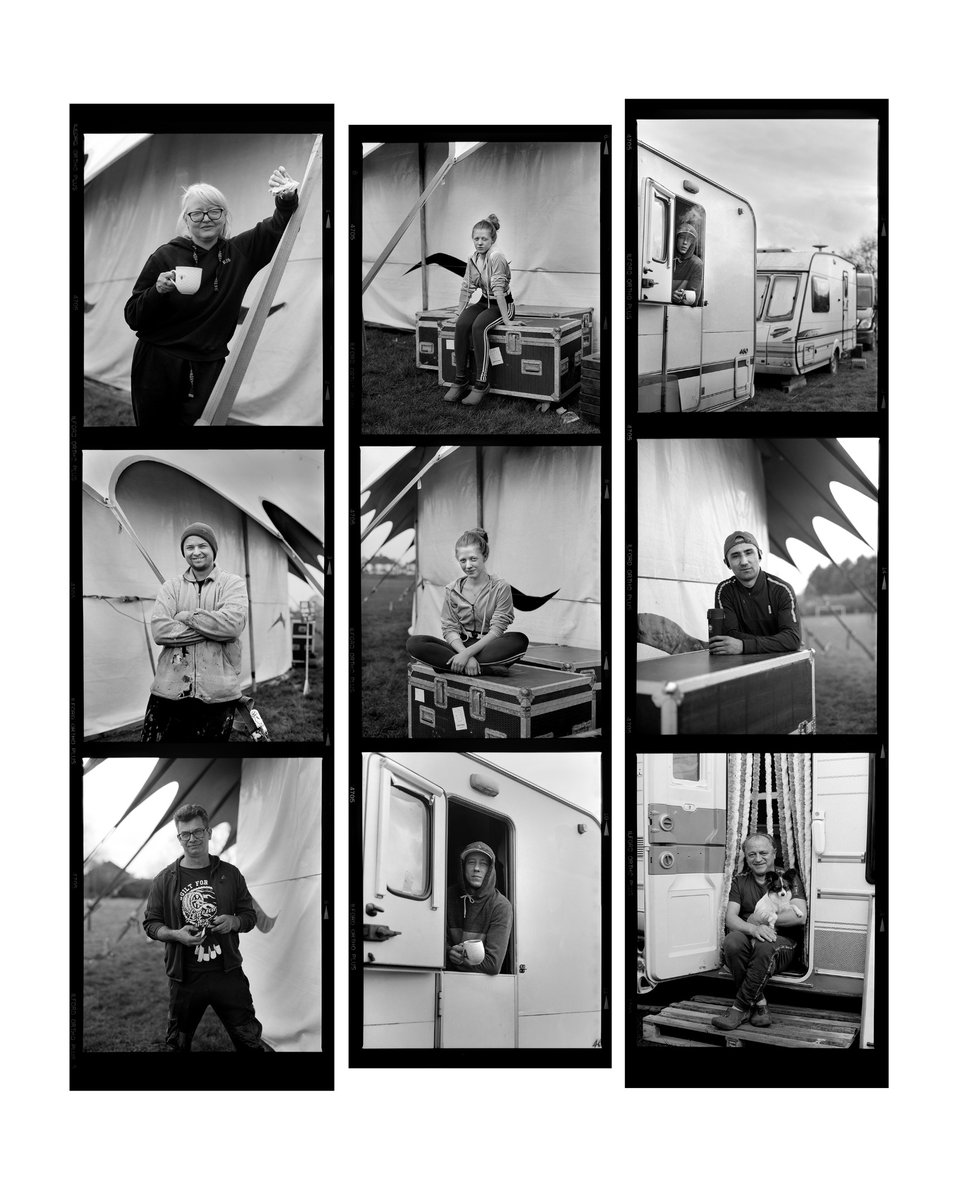 Contact sheet from my circus portrait session. They were the only two rolls I shot… Ilford Ortho 80