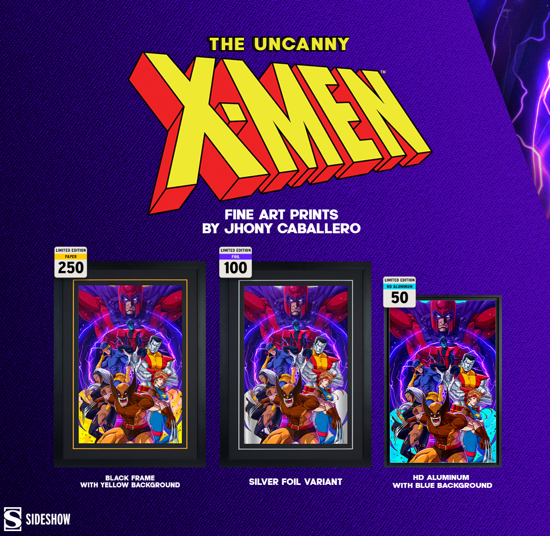 The Uncanny #XMen Fine Art Prints by @jhonyknight will be available for pre-order on 4/5! Select from limited editions of 250 on paper, 50 on HD Aluminum, & for the first time 100 on silver foil paper! RSVP and enter for a chance to win: side.show/fyfwj #Marvel