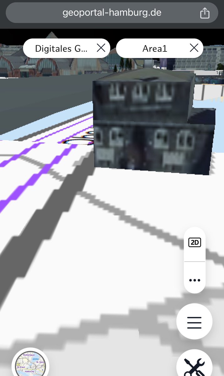 Brauchbares Karten-Tool und spannende 3D-Ausblicke auf Hamburgs Dächer.