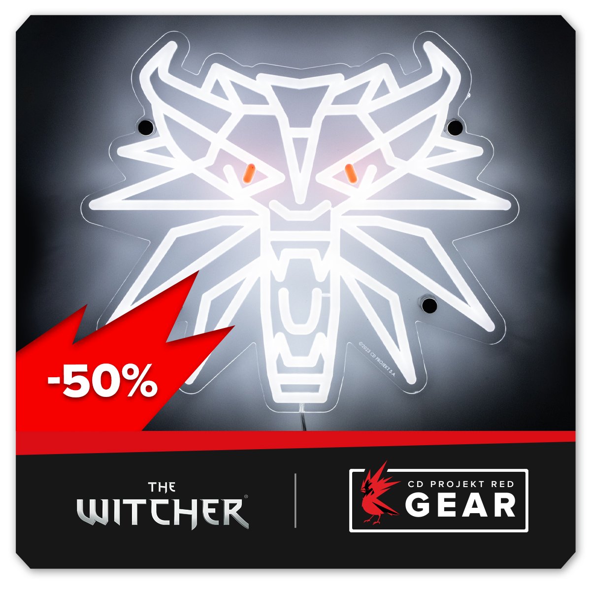 Illuminate your wolf’s den or witcher school with The Witcher White Wolf LED Wall Art — the perfect wall accessory for any professional monster slayer. @WitcherGame gear.cdprojektred.com/products/the-w…