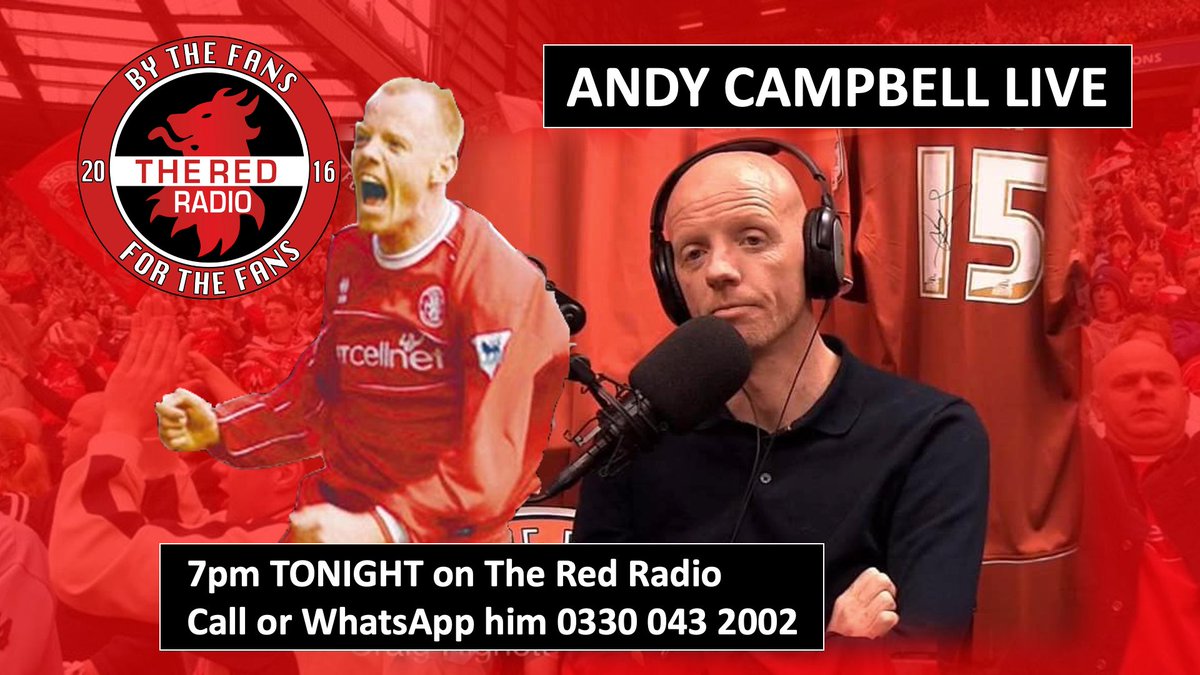 7pm tonight on The Red Radio - @andycampbell32 chewing over footy's return. Boro trip to Southampton. We also hear from Boro Women's Head Coach Michael Mulhern. LIVE on radio across Teesside, smart speakers and online.