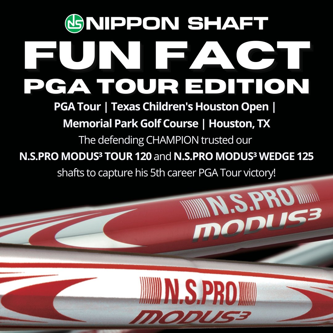 ⛳️🏆NIPPON SHAFT FUN FACT⛳️🏆 The Defending Champion of the @pgatour Texas Children's Houston Open was armed w/our N.S.PRO MODUS³ TOUR 120 and N.S.PRO MODUS³ WEDGE 125 shafts to capture his 5th career PGA Tour win! #nipponshaft #golf #madeinjapan