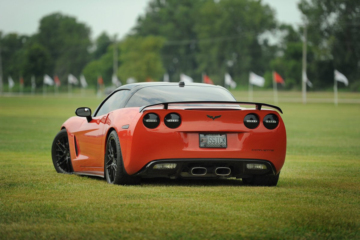 It's #TaillightTuesday and we have a gorgeous 2005 Inferno Orange Custom Corvette modeling them today!  #CorvettePassion #Corvette