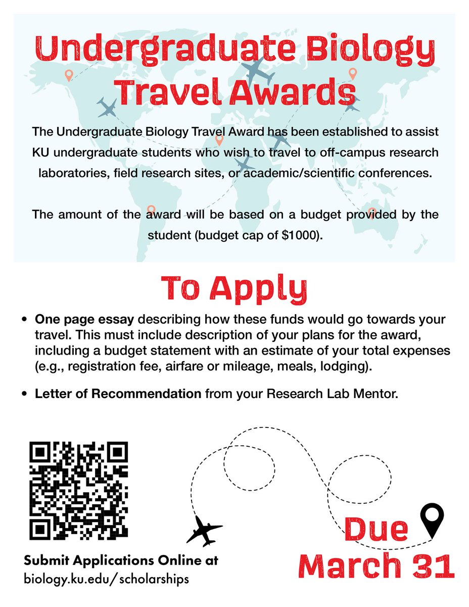 'Hurry! ⏰ Time's ticking for the Undergraduate Biology Program scholarships & awards for Spring 2024! Don't miss your chance – applications due March 31, 2024. Apply now to fuel your academic journey! 🌱 #Scholarships #UndergraduateBiology #Spring2024 #Deadline'