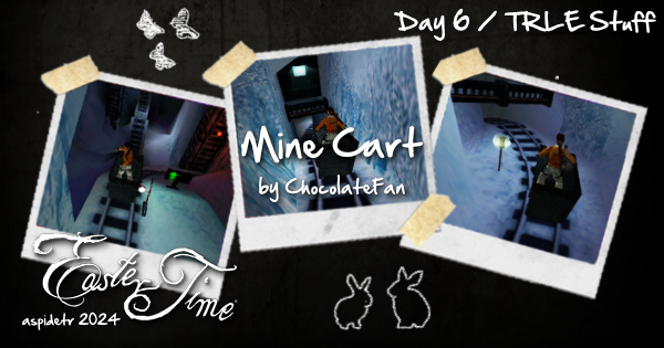 aspidetr's tweet photo. #AET24 #AspidetrEasterTime24 - Day6 - "Mine Cart" by ChocolateFan, porting to FLEP of the vehicle featured in TR3 (RX-Tech Mines).
#AspidetrEasterTime #TombRaider #LaraCroft #TombRaiderLevelEditor #TRLE #TRLEstuff #TRLEPlugin #FLEP #ChocolateFan
https://t.co/bmu5IuMdXw https://t.co/sY9Iydz7US
