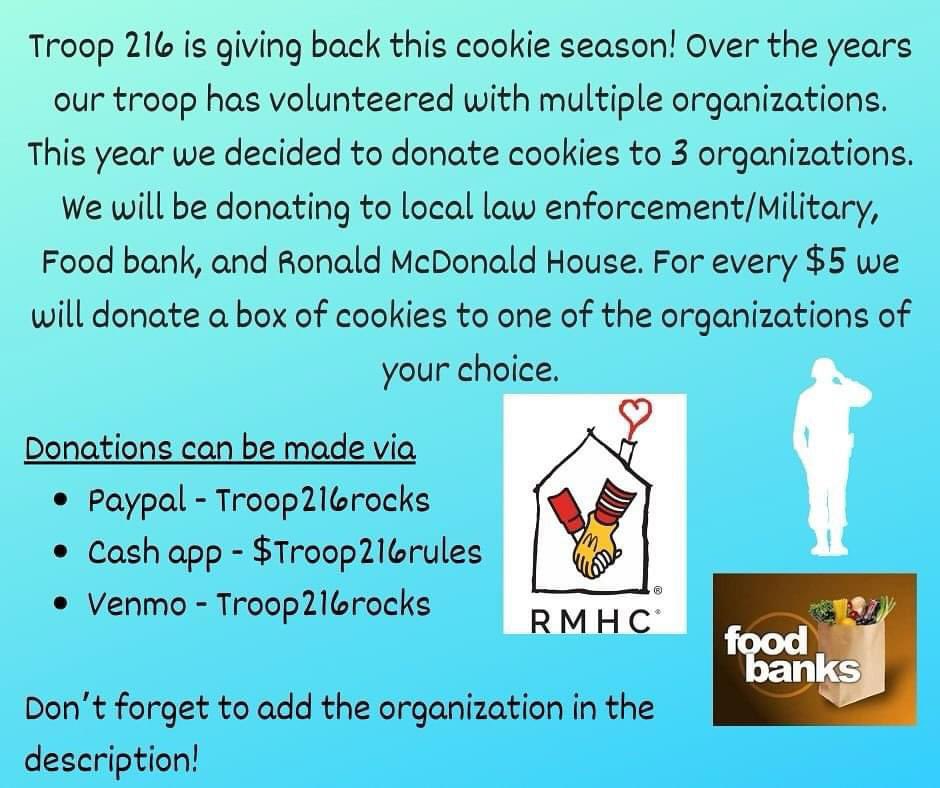 Last Call For Girl Scout Cookies‼️ This is the last weekend Sonya will be selling cookies. We still have 1,000 cookies left to sell, so Stock up on anything for the rest of the year 🤗 Girl Scout Cookies freeze well. If you can’t have cookies, you can help with donations💚