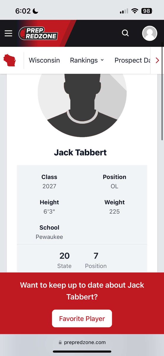Jack Tabbert, 2027 (@jacktabb2) on Twitter photo Thanks for the ranking <a href="/MJ_NFLDraft/">Mark Johnson</a> <a href="/PrepRedzoneWI/">Prep Redzone Wisconsin</a> Not finished yet, More work to come. Thanks for the ranking <a href="/MJ_NFLDraft/">Mark Johnson</a> <a href="/PrepRedzoneWI/">Prep Redzone Wisconsin</a> Not finished yet, More work to come.