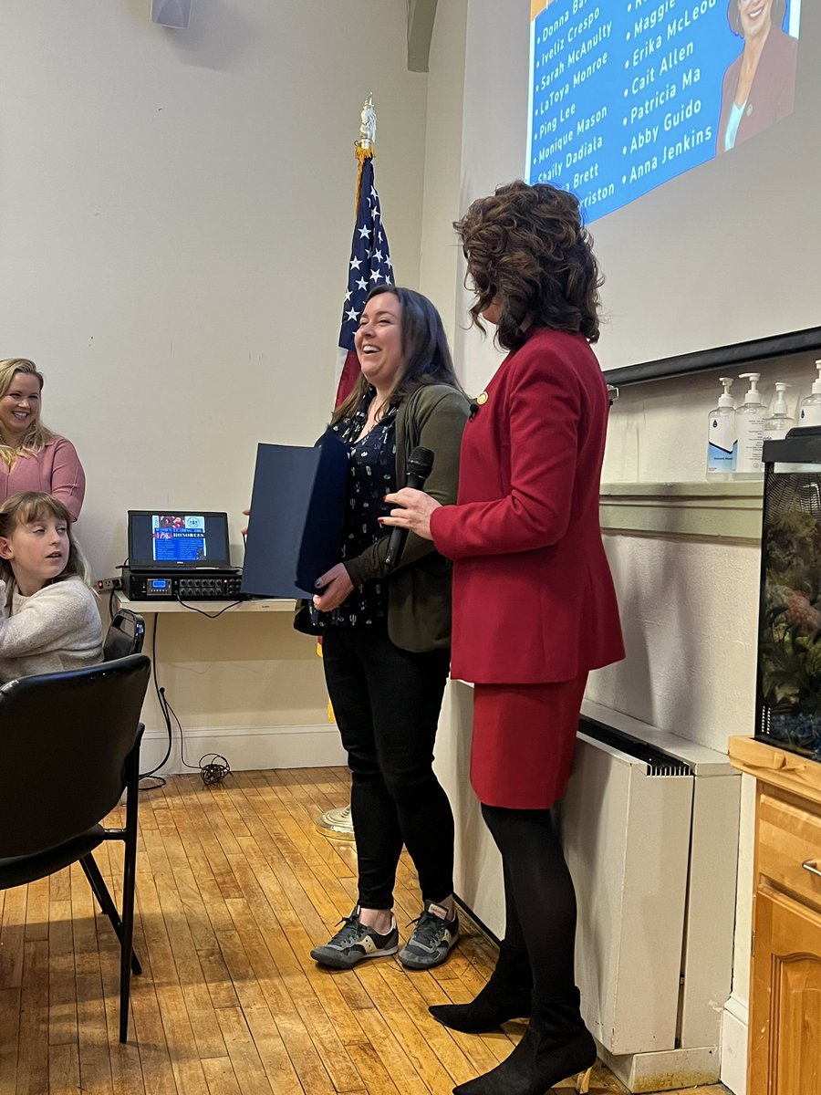 LRinaldiArt's tweet photo. Congrats to all of the amazing women, including @SarahMackAttack, honored tonight at @RepMaryIsaacson’s Women Leading the 175th Reception! It’s such a lovely event and an honor to be in the room with all of these powerhouses 🩵 https://t.co/G6oTRWqauQ