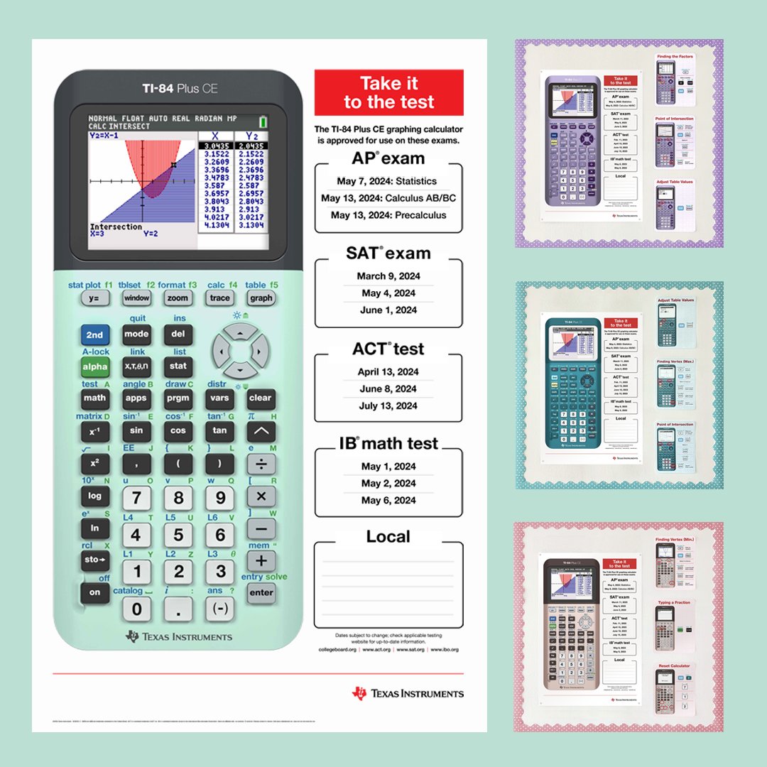 Gentle reminder educators, exams are on their way. ⏳ Here's a GIANT reminder for students you can put on your walls. They may even notice! 😜 Download: 2024 spring testing dates for AP®, SAT®, ACT® and IB® exams. bit.ly/3uAHK8p #math #iteachmath #edtech #testprep