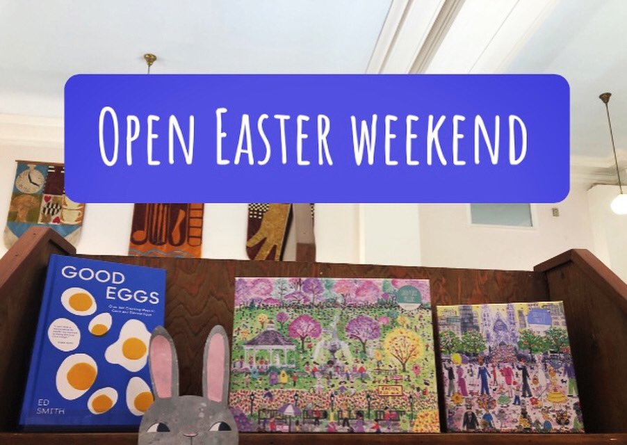 Hoppy Easter! We’re open all weekend long. 🐰🥕📚 Friday, March 29 - 10:00-5:00 Saturday, March 30 to Monday, April 1 - 9:30-6:00 #yyj