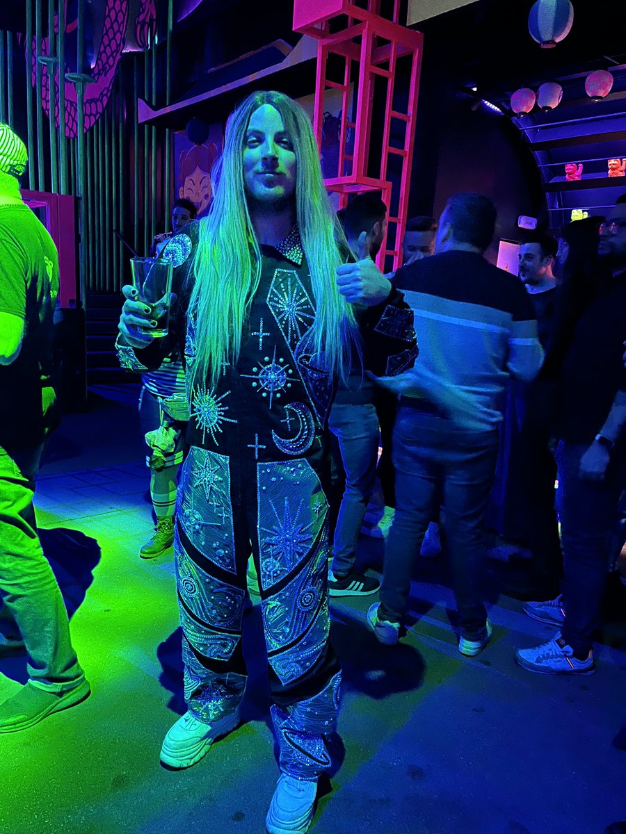 I’m in Madrid at a fancy dress Eurovision party and there’s clearly one winner