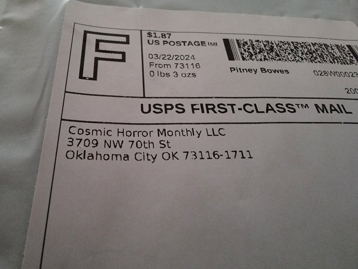 Got my first physical issue of @CosmicHorrorMo. It hits different having a physical copy!