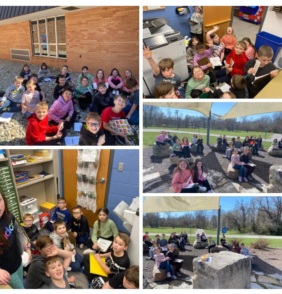 3rd grade practiced taking the temperature in different locations. Beside the weather station by the STEM Lab, the copy room (hottest room in the building), our outdoor classroom, and their classroom. They had AMAZING conversations. These kids know their stuff!! @MSDMartinsville