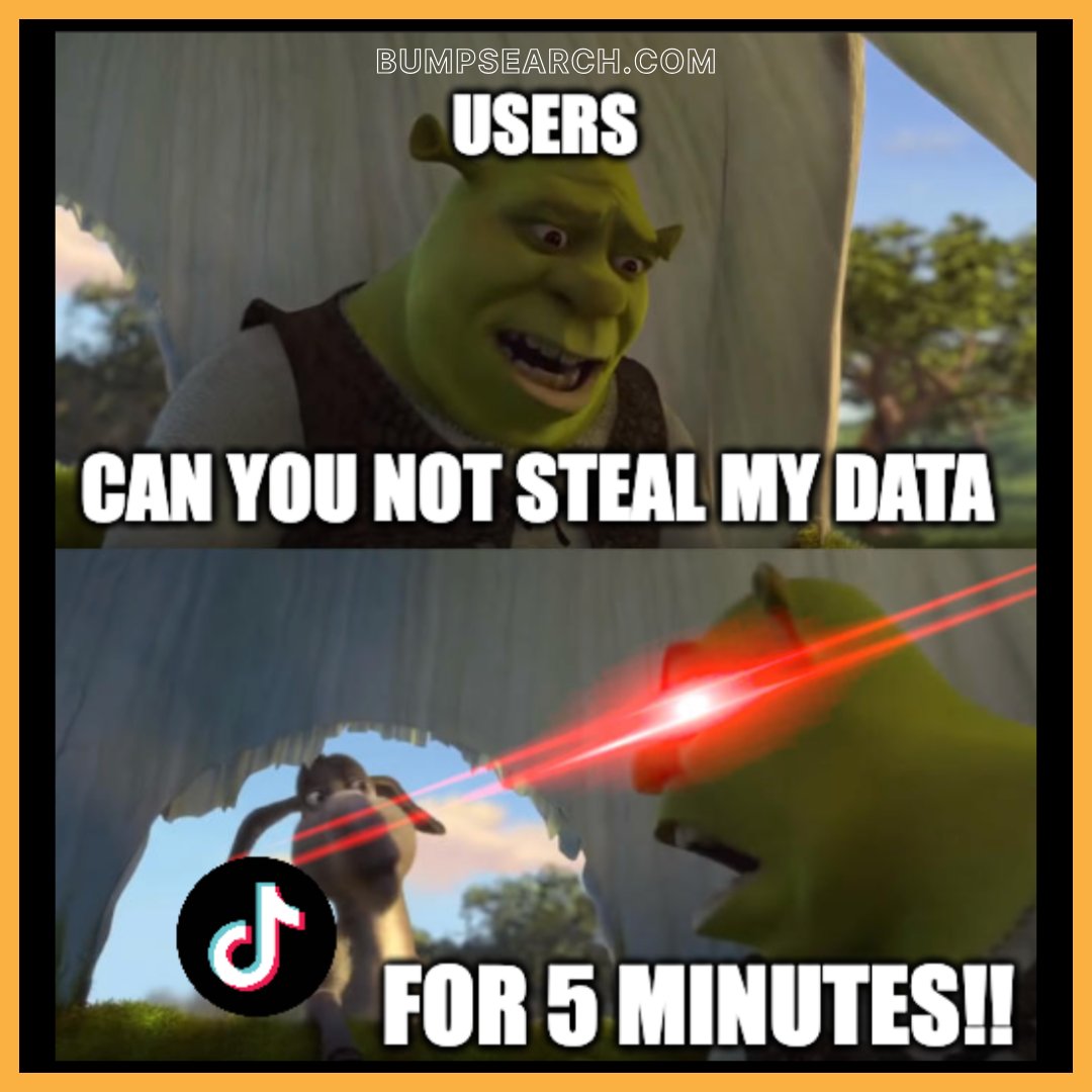 Seriously TikTok, just don't steal our data for 5 minutes. 😅

With Bump Social, you won't need to worry about this any longer. Download Bump and take back control of your data!

#memes #memesdaily #memeoftheday #tiktok #data #dataprotection #dataharvesting #bumpsocial