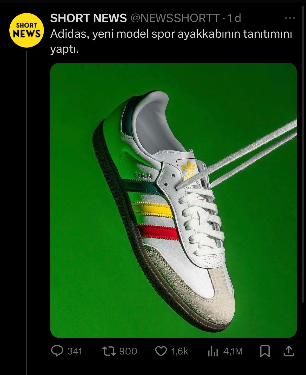 Sewaka on X Adidas made a new sneaker with red yellow and green stripes and turks are upset because the Kurdish flag has those colors. Imagine being so pressed by the Kurdish