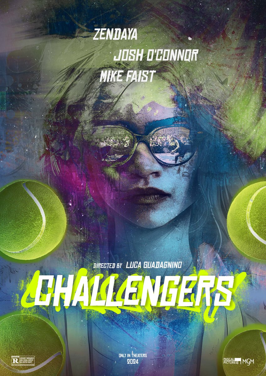 Made some time to create this tribute poster for #ChallengersMovie 🎾since I'm really looking forward seeing it. Hope you like it! @mgmstudios @challengersmov @Zendaya #MikeFaist #JoshOConnor