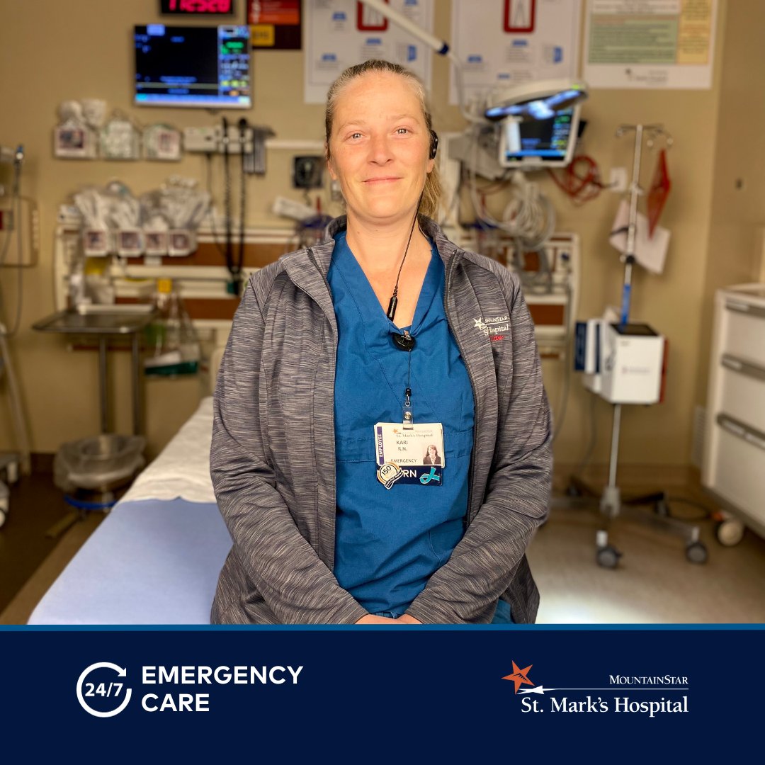 ER Spotlight! Meet Kari, RN – she works in our ER and has been with St. Mark’s Hospital for 21 years!

“We have a lot of very dedicated and intelligent colleagues in the ER who work hard every day to take care of our patients.”

Find an ER near you: bit.ly/3x79ZwD.
