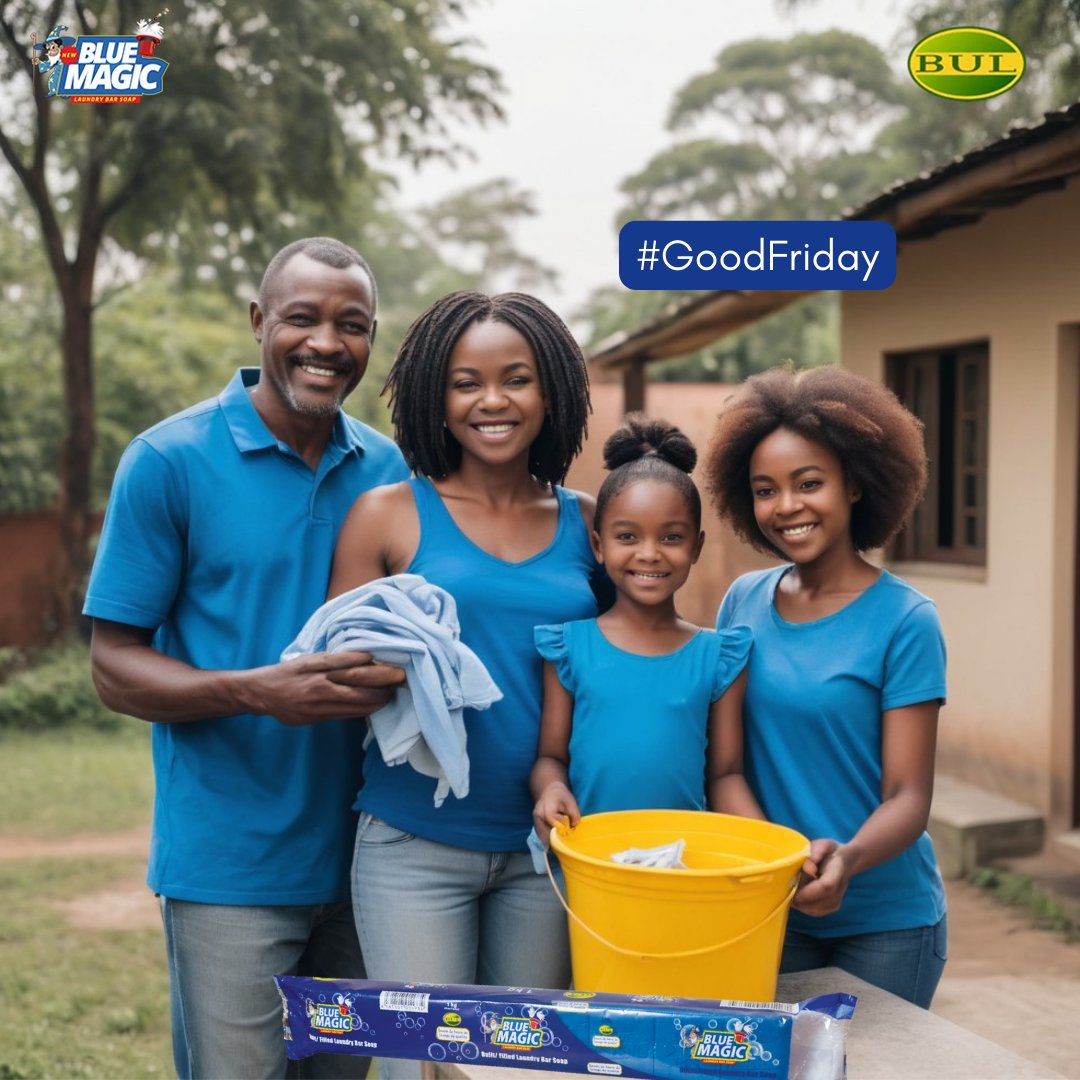 Embrace the joy of Good Friday with Blue Magic Washing Soap, ensuring fresh, clean clothes for your happy family. 💙 Let the purity of this day reflect in every fabric, creating moments of comfort and togetherness. 💙 #GoodFriday #BlueMagicSoap