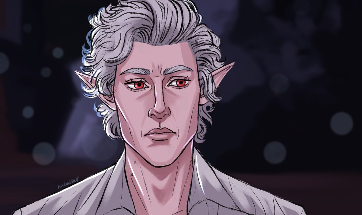 nukritus's tweet photo. Astarion portrait after a longer break from drawing anything BG3 related. 
#Astarion #bg3art #BaldursGate3 #BG3 #bg3astarion https://t.co/9QerznevwC