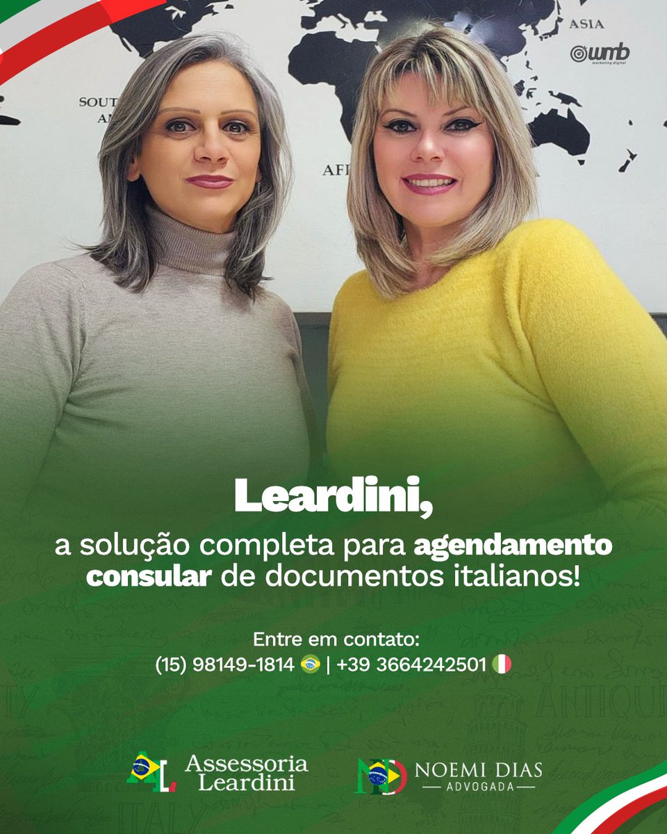 Confie na experiência da Leardini e agende o seu passaporte de forma rápida, segura e sem complicações!

Entre em contato conosco ainda hoje e agende seu horário pelos telefones: +39 3664242501 🇮🇹 ou (15) 98149-1814 🇧🇷.

#Assessoria #Leardini #Sonhos #CidadaniaItaliana