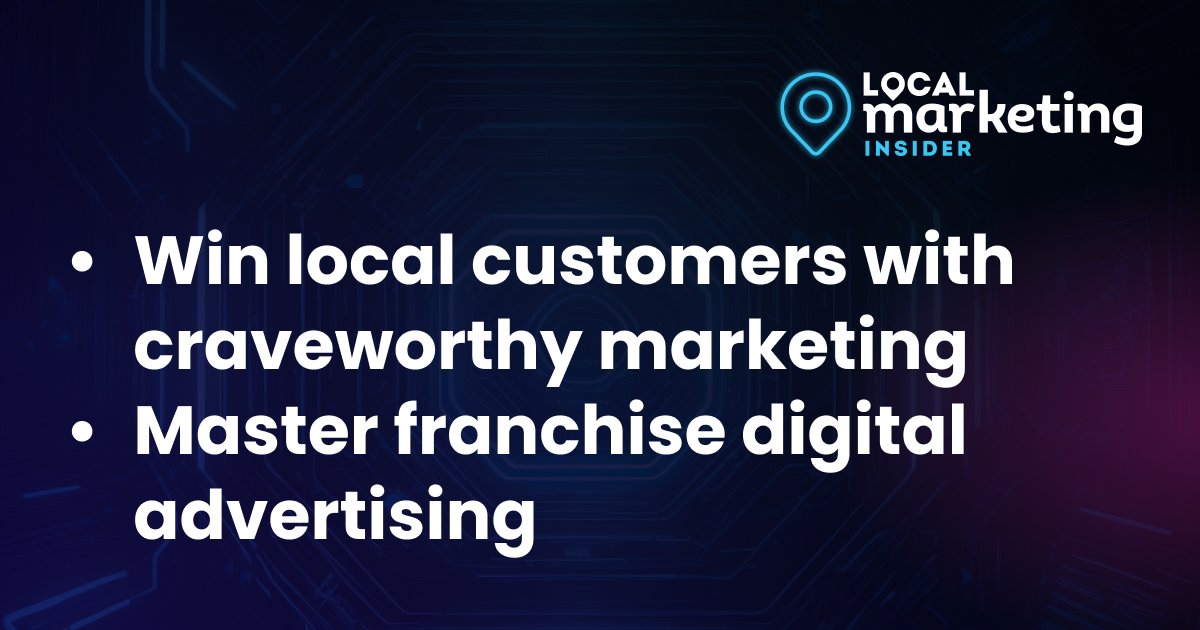 Build a craveable local brand and master franchise advertising? 👑

Check out our newsletter to cultivate customer loyalty and repeat business:
hubs.ly/Q02r5Vjb0

#digitaladvertising #franchisemarketing #personalization #localization #localbusiness #loyaltymarketing