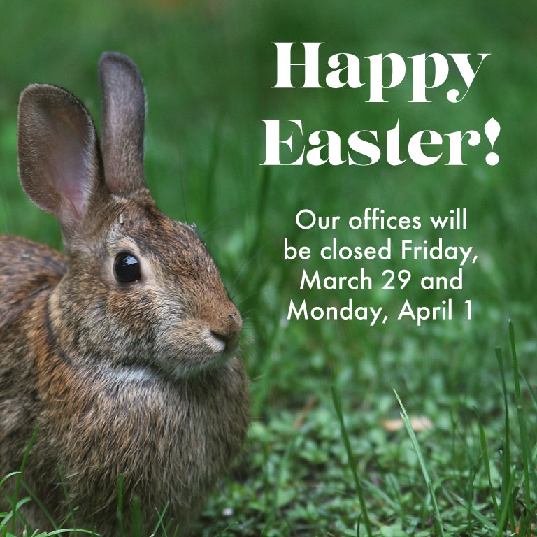 Our offices will be closed for the holiday weekend, reopening Tuesday, April 2 at 8:30 a.m. Our conservation areas remain open for your enjoyment! #longweekend #happyEaster #getoutside #spring